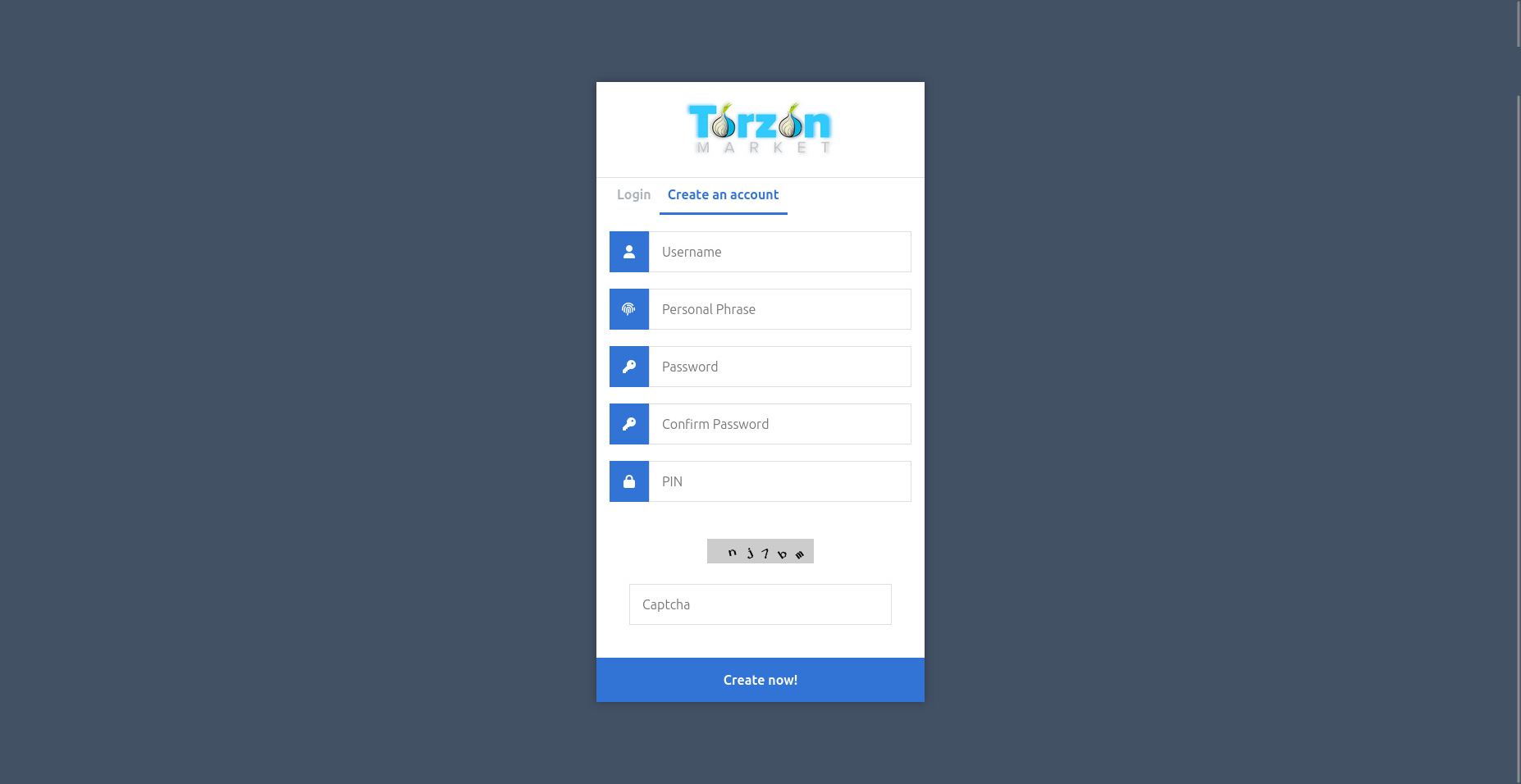 TorZon Market Registration